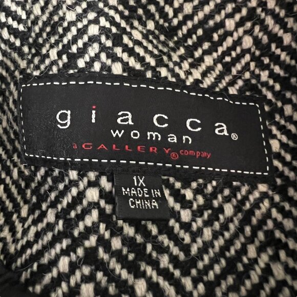 Giacca Herringbone Wool Overcoat Peacoat Polished Preppy Career Size 1X/ XL - Picture 6 of 13